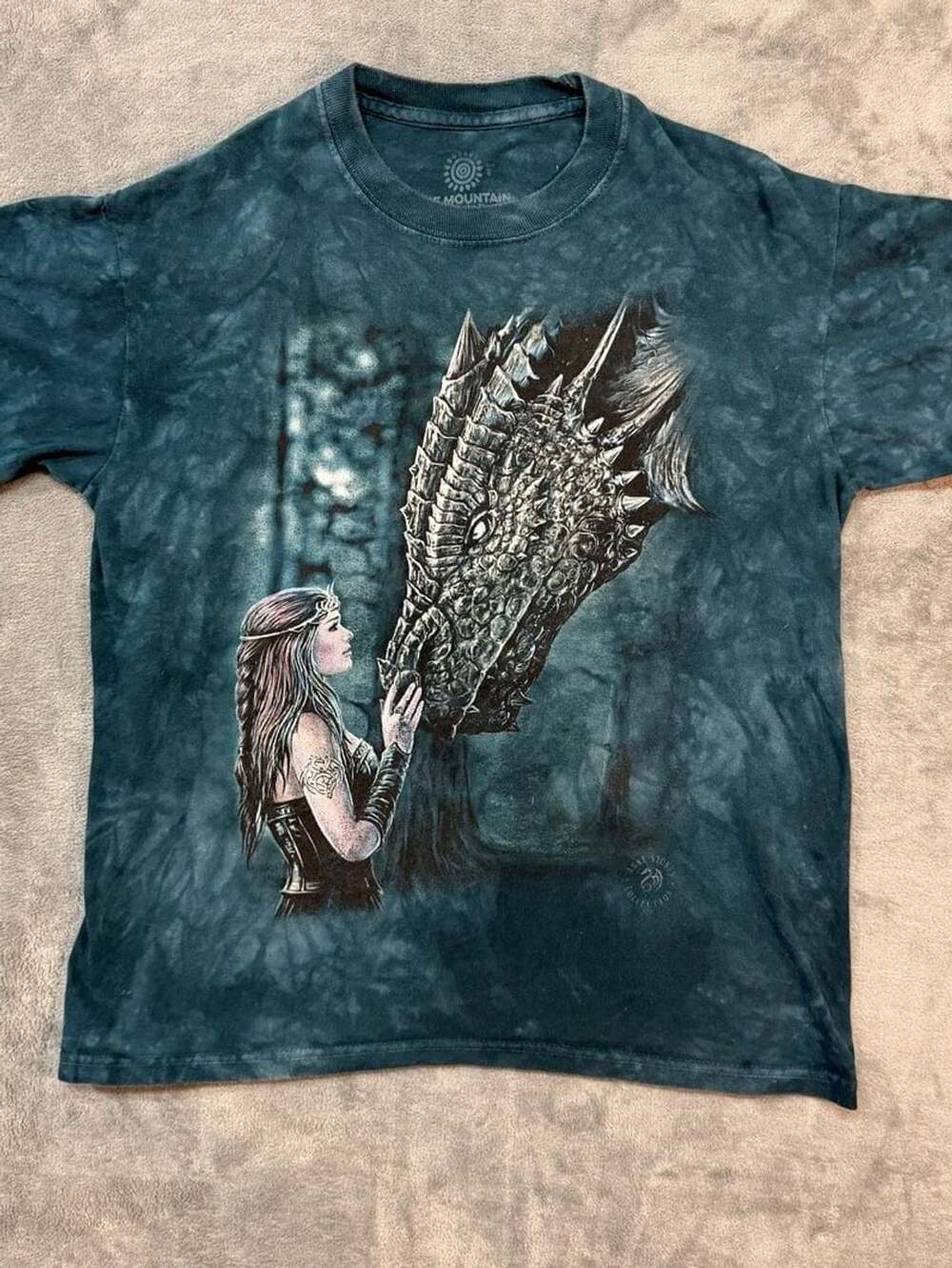 The Mountain Once Upon a Time Dragon Size S Tie Dye Graphic T-Shirt